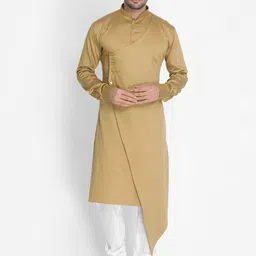 VASTRAMAY Men Brown Kurta with Churidar-image-31