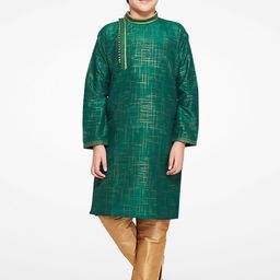 Jeetethnics Boys Green Ethnic Motifs Kurta with Churidar-picture-49