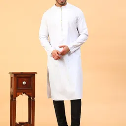 TABARD Mandarin Collar Pure Cotton Kurta With Churidar-picture-13