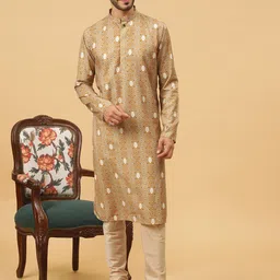 TABARD Ethnic Motif Printed Regular Pure Cotton Kurta With Churidar-picture-13