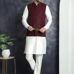 Jompers Mandarin Collar Regular Kurta with Churidar-image-78