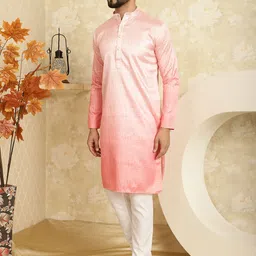 SOJANYA Striped Regular Kurta with Churidar image 4