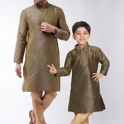 VASTRAMAY Boys Black Regular Kurta with Pyjamas-11