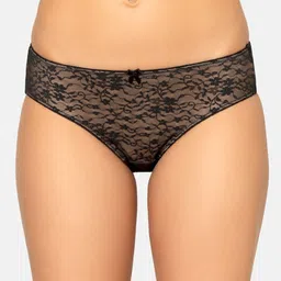 Triumph Women Black Solid Hipster Brief-image-10