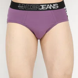 UnderJeans by Spykar Men Purple Solid Basic Brief-picture-36
