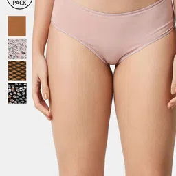 RedRose Women Pack Of 5 Assorted Hipster  Briefs-image-96