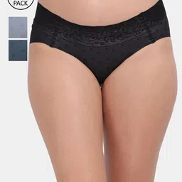 Amour Secret Women Pack of 3 Solid Anti Bacterial Hipster Briefs-image-66