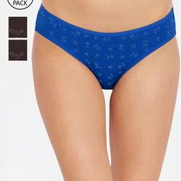 Bodycare Women Pack Of 3 Assorted Pure Combed Cotton Hipster Briefs-image-14
