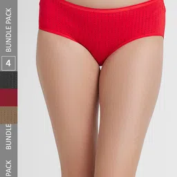 FashionRack Women Pack Of 4 Assorted Printed Cotton Hipster Briefs-picture-8