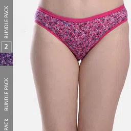 StyFun Women Pack Of 2 Floral Printed Anti-Microbial Hipster Briefs-image-50