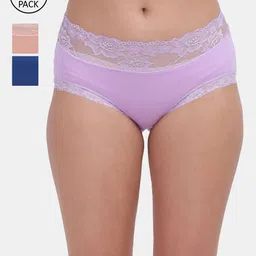 Amour Secret Women Pack of 3 Solid Hipster Briefs-image-55