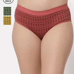 Floret Women Pack of 3 Assorted Hipster Briefs-18