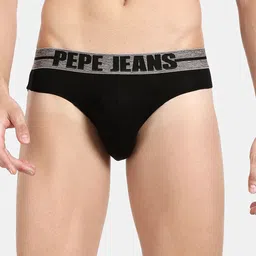 Pepe Jeans Men Mid Rise Basic Briefs PPB01_Black-image-75