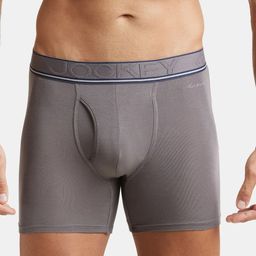 Jockey Men Grey Solid Boxer Style Briefs-picture-50