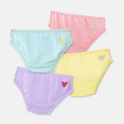 You Got Plan B Girls Pack Of 4 Solid Pure Cotton Basic Briefs-image-46