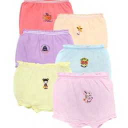 SAVAGE Infant Girls Pack Of 6 Assorted Cotton Basic Briefs-picture-42