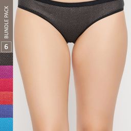 Curves By ZeroKaata Plus Size Pack Of 6 Assorted Printed Cotton Briefs CZMLPO6CHNPTY23-picture-11