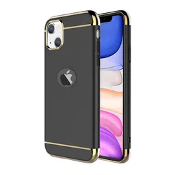 Alexvyan 3 In 1 Non Slip Matte Surface With Electroplate Frame iPhone 13 Mobile Back Case-36