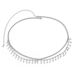 Peora Silver Plated Cubic Zirconia Studded Waist Chain Saree Accessories-image-80