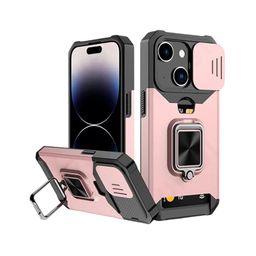 Luxury Kase LK177 Camera Slide Protection Ring Magnetic Kickstand iPhone 15 Back Case-image-41
