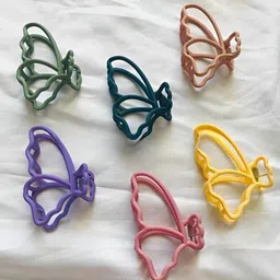 Krelin Set of 6 Matte Butterfly Shaped Claw Clip-12