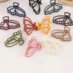 Krelin Set of 6 Matte Butterfly Shaped Claw Clip image 2