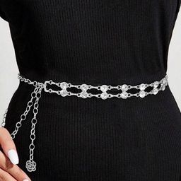 Peora Silver Plated Cubic Zirconia Studded Adjustable Kamarbandh Waist Chain-picture-25