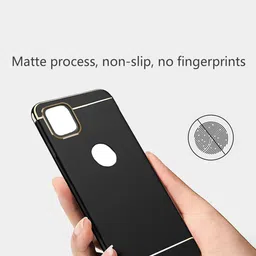 Alexvyan 3 In 1 Non Slip Matte Surface With Electroplate Frame iPhone 13 Mobile Back Case image 3