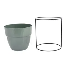 Kuber Industries Grey Set Of 2 Metal Planter With Stand image 4