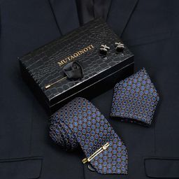 MUTAQINOTI Men Silk Necktie Accessory Gift Set-picture-14