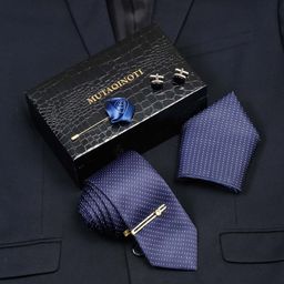 MUTAQINOTI Men Silk Necktie Accessory Gift Set-picture-5