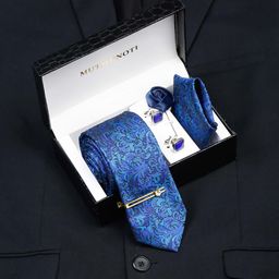 MUTAQINOTI Men Silk Necktie Accessory Gift Set-picture-13