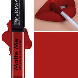 PERPAA Set Of 2 Matte Me Ultra Smooth Lip Creams 5 ml Each - Peach Nude & Bright Red image 4