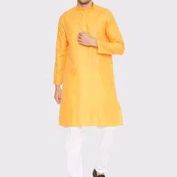 Maharaja Band Collar Straight Kurta with Pyjama-picture-34