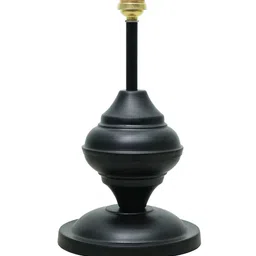 Homesake Black & White Floral Printed Table Lamp With Metal Base image 5