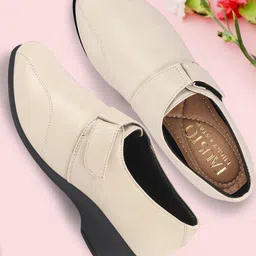 FAUSTO Round Toe Wedges Pumps With Velcro Detail-50
