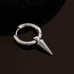The Roadster Lifestyle Co. Men Rhodium-Plated Hoop Earrings-picture-40