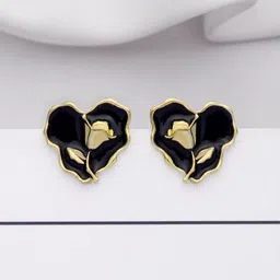 VAGHBHATT Gold-Plated Heart Shaped Stud Earrings-41