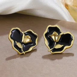 FIMBUL Gold-Plated Stud Earrings-13