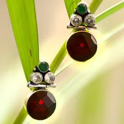 Saraf RS Jewellery Red Classic Drop Earrings-42