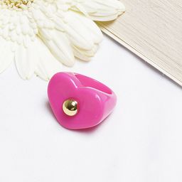 BEWITCHED Women Pink Signet Finger Ring-image-74