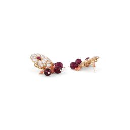 Zaveri Pearls Gold-Plated Cluster Drops Kundan Necklace With Earrings & Finger Ring image 3