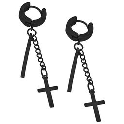 KRYSTALZ Set Of 2 Stainless Steel Drop Earrings-17