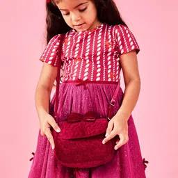 Accessorize Textured Structured Sling Bag with Fringed image 4