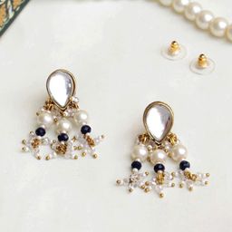 BeAbhika Contemporary Pearls Drop Earrings-21