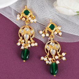 DASTOOR Gold-Plated Contemporary Drop Earrings-38