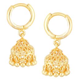 Vighnaharta Gold-Toned Floral Jhumkas Earrings-image-81