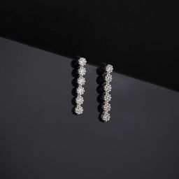 VANBELLE 925 Sterling Silver CZ-Studded Contemporary Streling Silver Drop Earrings-picture-18