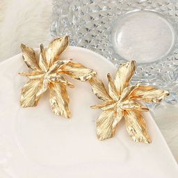 Yellow Chimes Gold-Toned Contemporary Drop Earrings-6