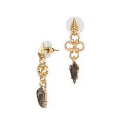 Rhea Gold Plated Crystals Studded Drop Earrings-picture-37